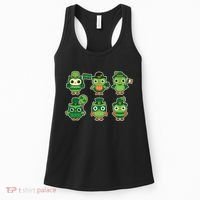 Cute St Patrick's Day Lucky Owls Women's Tank Top thumb 0
