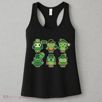 Cute St Patrick's Day Lucky Owls Women's Tank Top thumb 3