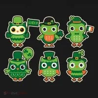 Cute St Patrick's Day Lucky Owls Toddler Hoodie thumb 2