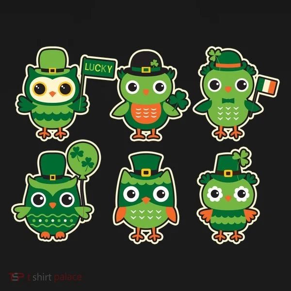 Cute St Patrick's Day Lucky Owls Toddler Hoodie