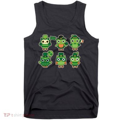 Cute St Patrick's Day Lucky Owls Tank Top