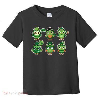 Cute St Patrick's Day Lucky Owls Toddler T-Shirt