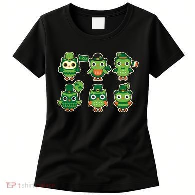 Cute St Patrick's Day Lucky Owls Women's T-Shirt