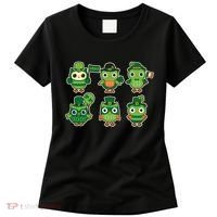 Cute St Patrick's Day Lucky Owls Women's T-Shirt thumb 0