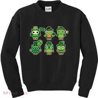 Cute St Patrick's Day Lucky Owls Kids Sweatshirt thumb 0