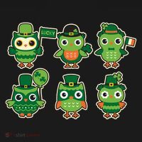 Cute St Patrick's Day Lucky Owls Kids Sweatshirt thumb 2
