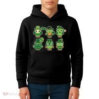 Cute St Patrick's Day Lucky Owls Kids Hoodie thumb 4