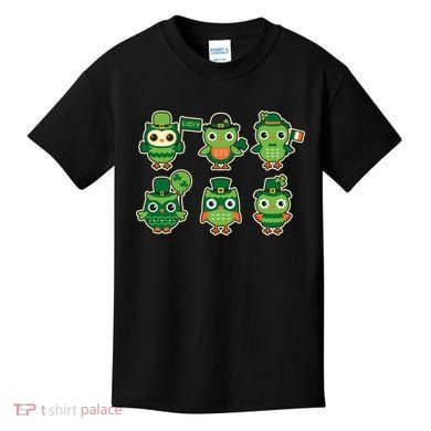 Cute St Patrick's Day Lucky Owls Kids T-Shirt