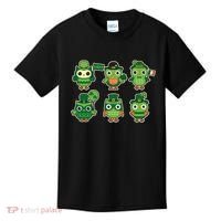 Cute St Patrick's Day Lucky Owls Kids T-Shirt thumb 0