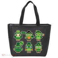 Cute St Patrick's Day Lucky Owls Tote Bag thumb 0