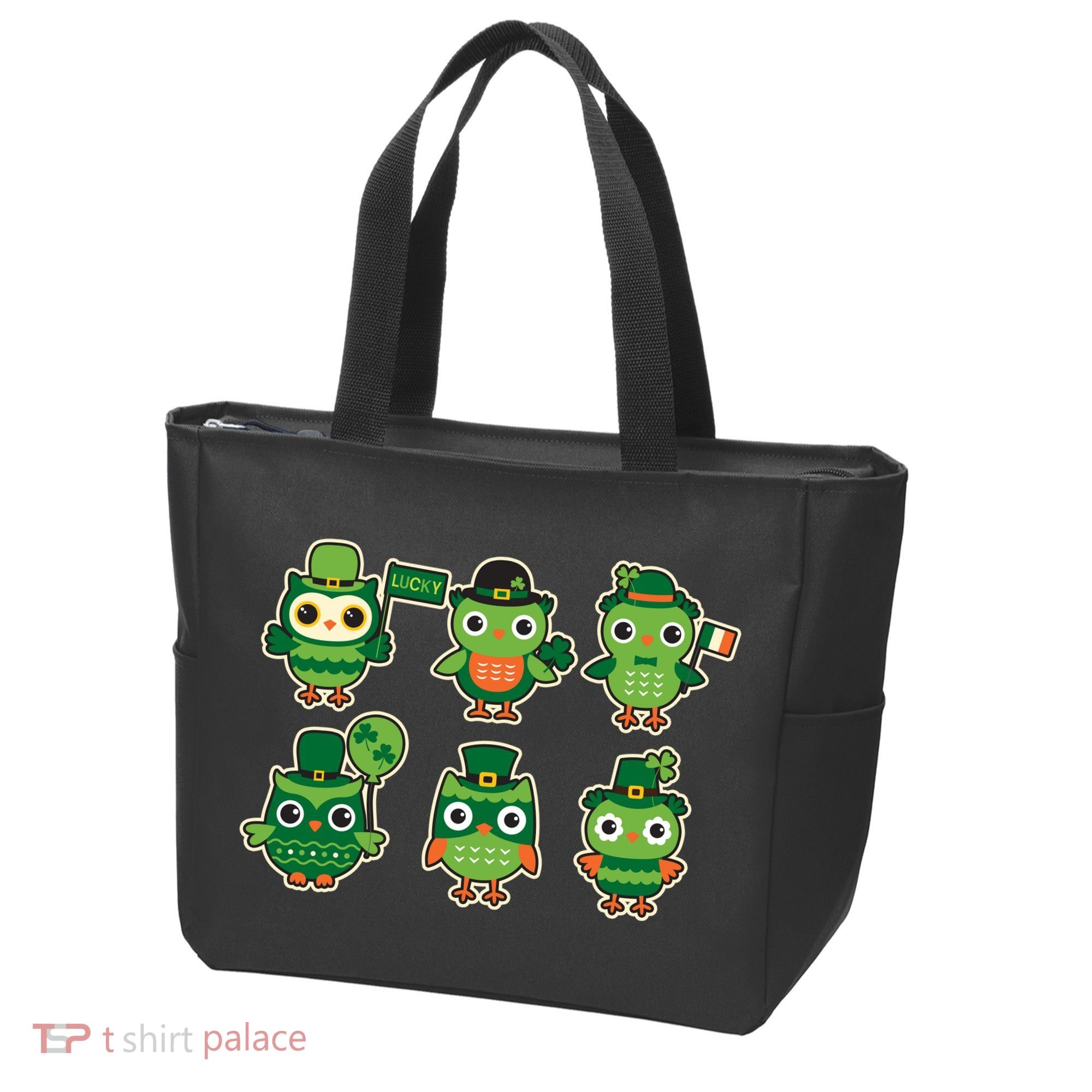 Cute St Patrick's Day Lucky Owls Tote Bag