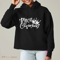 Cute St Patricks Day Pinch Charming Ladies Heavyweight Boxy Pullover Hoodie thumb 0