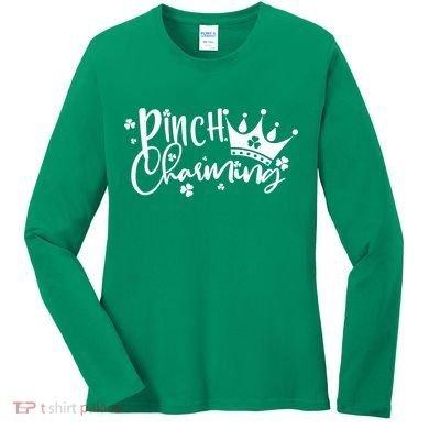 Cute St Patricks Day Pinch Charming Women's Long Sleeve Shirt