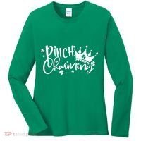 Cute St Patricks Day Pinch Charming Women's Long Sleeve Shirt thumb 0