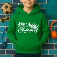 Cute St Patricks Day Pinch Charming Kids Hoodie thumb 2