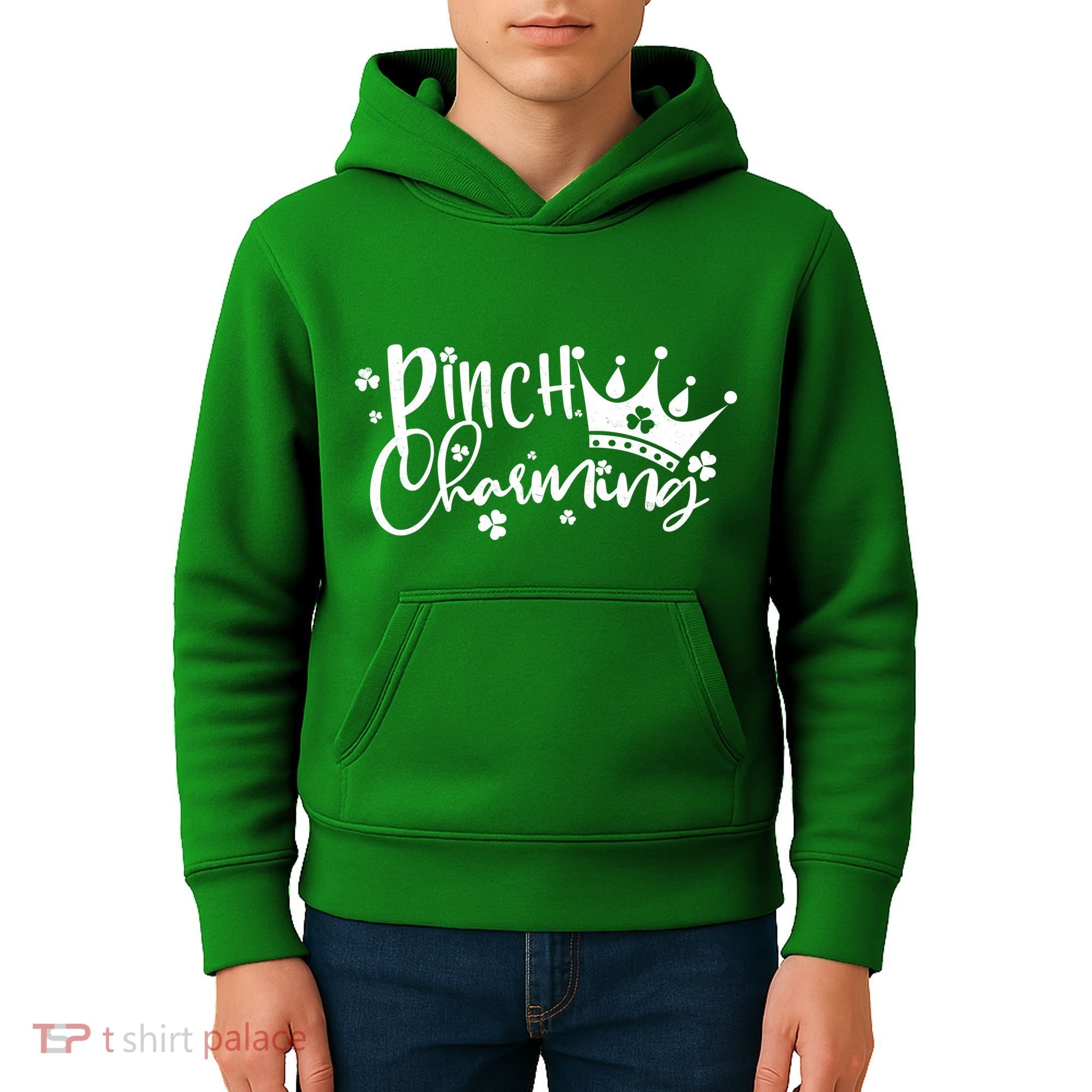 Cute St Patricks Day Pinch Charming Kids Hoodie