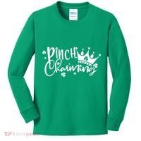 Cute St Patricks Day Pinch Charming Kids Long Sleeve Shirt thumb 0