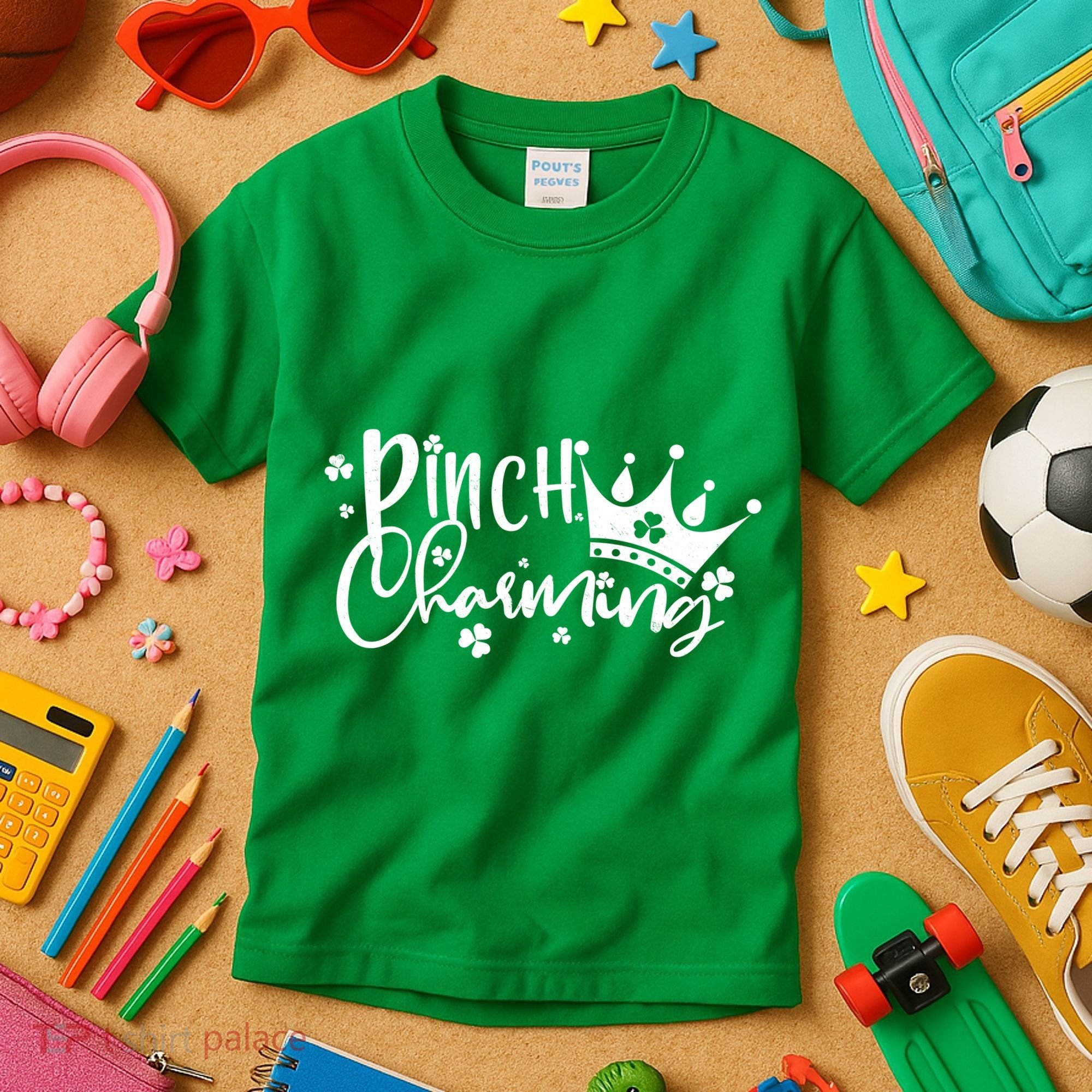 Cute St Patricks Day Pinch Charming Kids T-Shirt