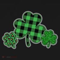 Cute St Patrick's Day Plaid Leopard Print Shamrocks Clovers Toddler Hoodie thumb 2