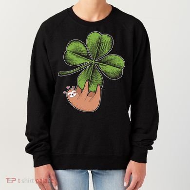 Cute St Patrick's Day Shamrock Sloth Women's Sweatshirt