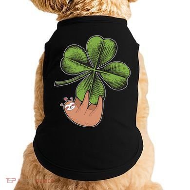 Cute St Patrick's Day Shamrock Sloth Doggie Tank