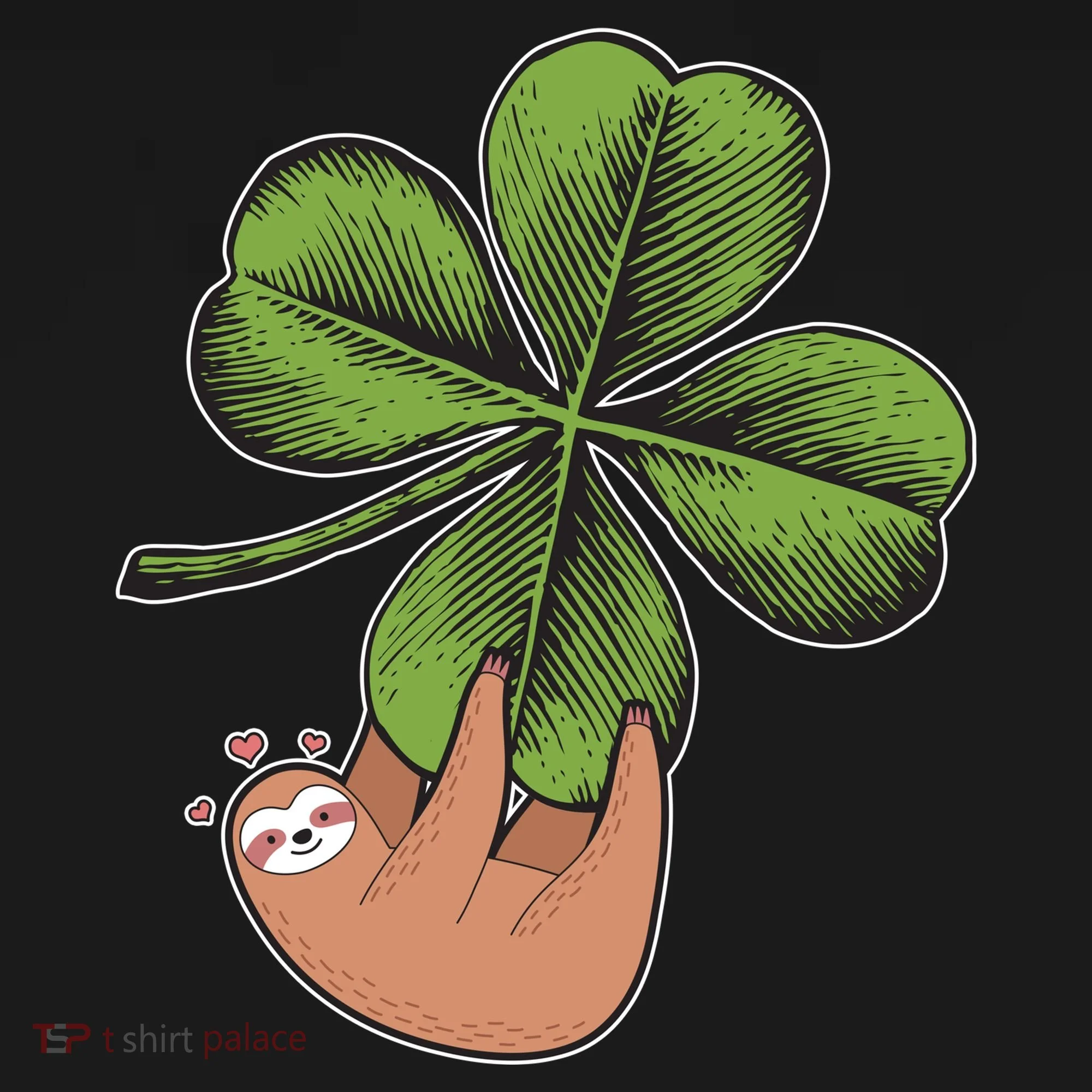 Cute St Patrick's Day Shamrock Sloth Doggie Tank