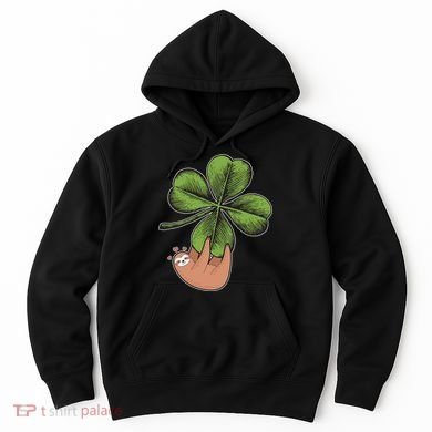 Cute St Patrick's Day Shamrock Sloth Hoodie