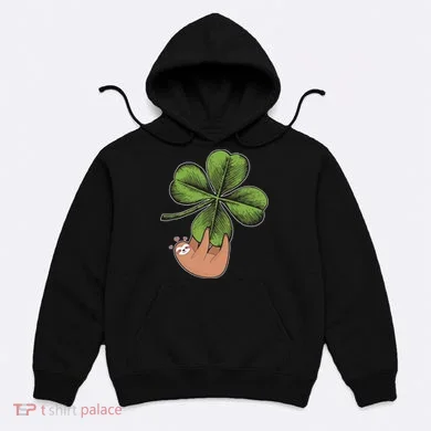 Cute St Patrick's Day Shamrock Sloth Hoodie