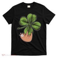 Cute St Patrick's Day Shamrock Sloth T-Shirt thumb 0