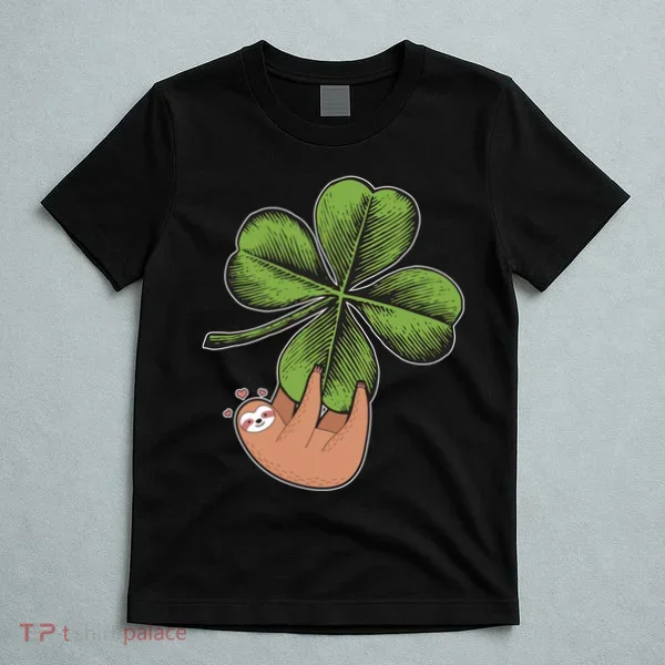 Cute St Patrick's Day Shamrock Sloth T-Shirt
