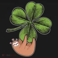 Cute St Patrick's Day Shamrock Sloth Bucket Hat thumb 4