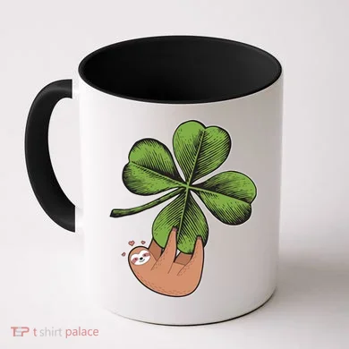 Cute St Patrick's Day Shamrock Sloth Coffee Mug