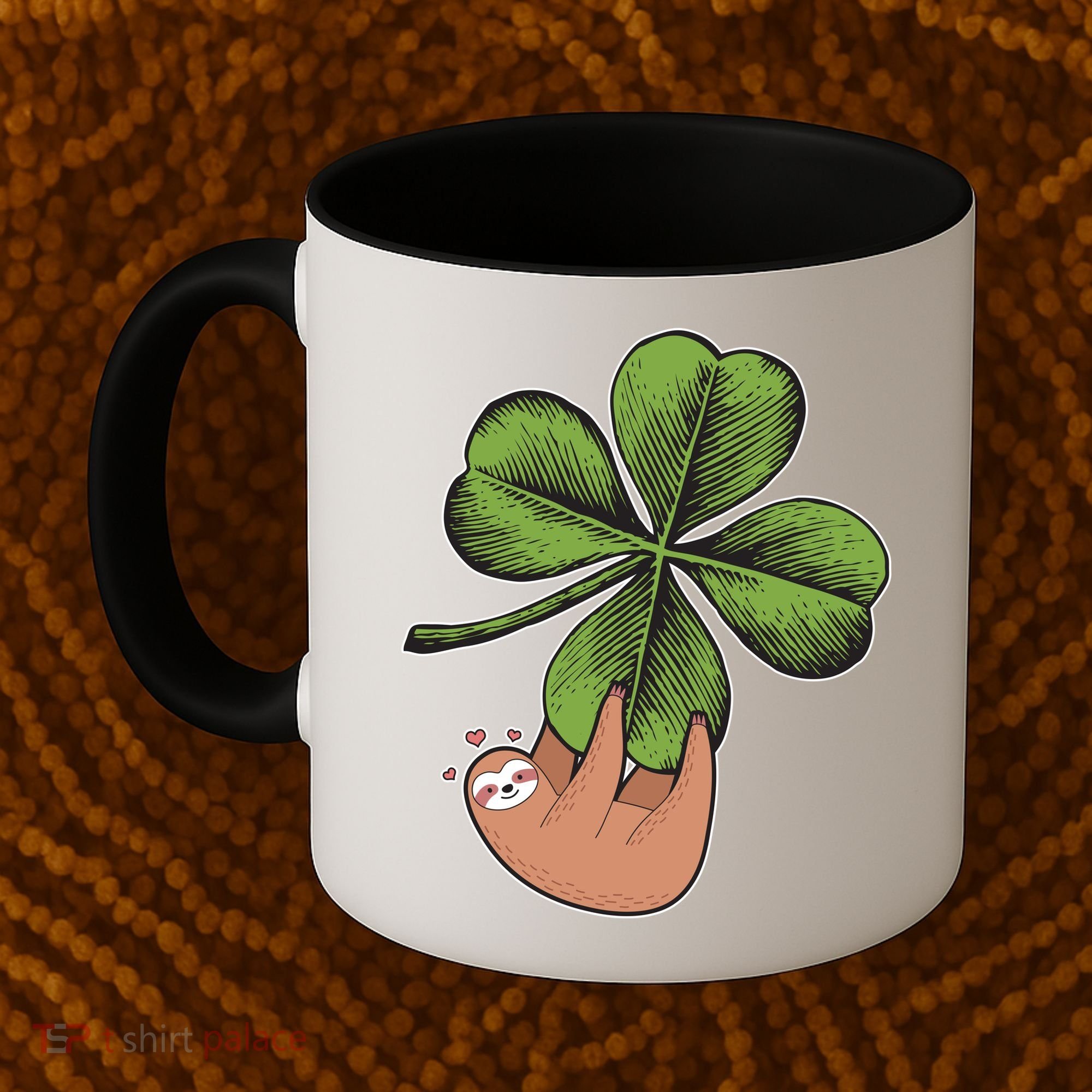 Cute St Patrick's Day Shamrock Sloth Coffee Mug