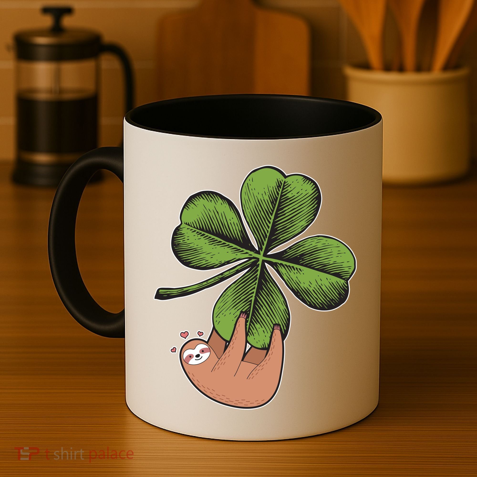 Cute St Patrick's Day Shamrock Sloth Coffee Mug
