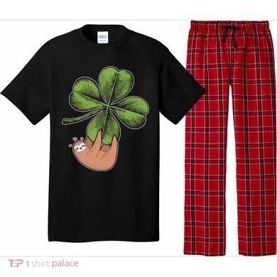 Cute St Patrick's Day Shamrock Sloth Pajama Set