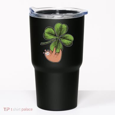 Cute St Patrick's Day Shamrock Sloth Tumbler