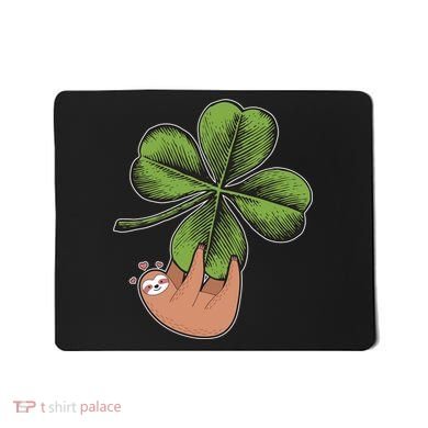 Cute St Patrick's Day Shamrock Sloth Mousepad