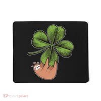 Cute St Patrick's Day Shamrock Sloth Mousepad thumb 0
