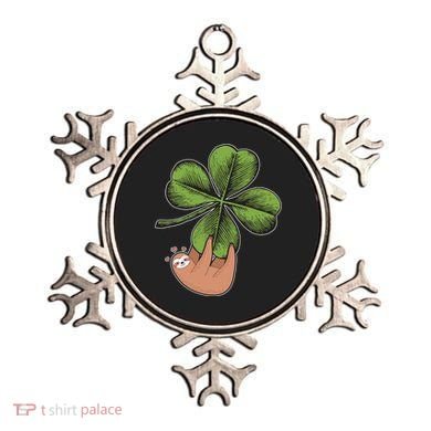 Cute St Patrick's Day Shamrock Sloth Ornament