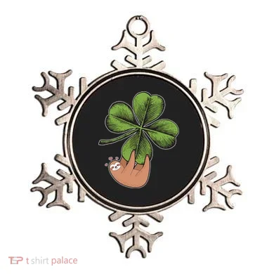 Cute St Patrick's Day Shamrock Sloth Ornament