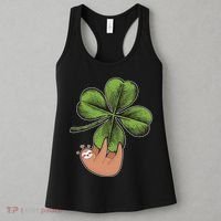 Cute St Patrick's Day Shamrock Sloth Women's Tank Top thumb 3