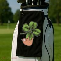 Cute St Patrick's Day Shamrock Sloth Golf Towel thumb 2