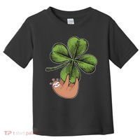 Cute St Patrick's Day Shamrock Sloth Toddler T-Shirt thumb 0