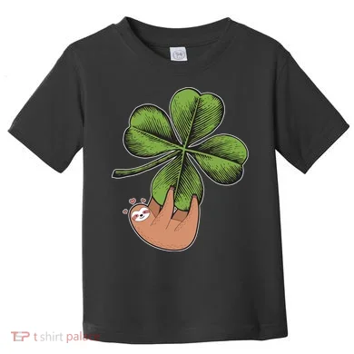 Cute St Patrick's Day Shamrock Sloth Toddler T-Shirt