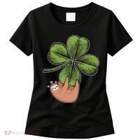 Cute St Patrick's Day Shamrock Sloth Women's T-Shirt thumb 0