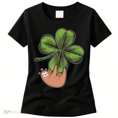 Cute St Patrick's Day Shamrock Sloth Women's T-Shirt