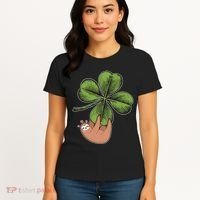 Cute St Patrick's Day Shamrock Sloth Women's T-Shirt thumb 4