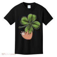 Cute St Patrick's Day Shamrock Sloth Kids T-Shirt thumb 0