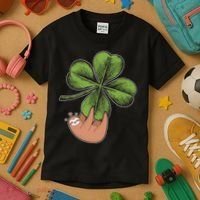 Cute St Patrick's Day Shamrock Sloth Kids T-Shirt thumb 3