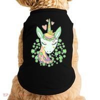 Cute St Patrick's Day Unicorn Shamrocks Clovers Doggie Tank thumb 0